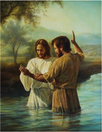 John the Baptist baptising Jesus